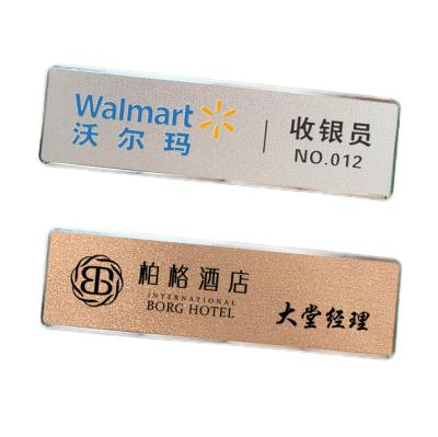 China Other Daily Use Personalized Uniform Factory Magnetic Name Badge Emblems Metal Badges Custom for sale