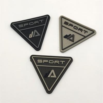 China Washable High Quality Custom Garment  3D Soft PVC Labels Clothing Rubber Patch Label Rubber Label for sale