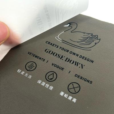 China Washable Custom Design Sticker Neck Size Logo Label Heat Transfer Labels For T Shirt Clothes Clothing for sale