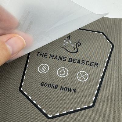 China Washable Brand Name Tag Fabric High Quality Logo Transfers For T-shirts Label Heat Transfer Logo Patch for sale