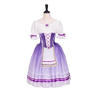 China Dresses Girls Dance Dress Women Ballerina Giselle Dancing Floral Dress Kids Lilac Ballet Fairy Costume Lilac Romantic Fairy Dress for sale