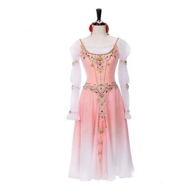 China Romantic Kissy Doll Stage Doll Dress Pink Nutcracker Costume Ballet Dress Girls Fairy Tutu Dress Kids Long Ballet Tutu Dress for sale