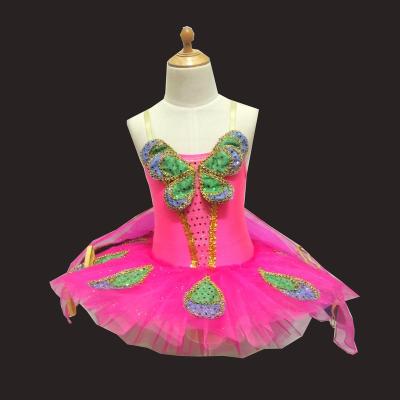 China Beautiful Hot Pink Dresses Animal Costumes For Kid Butterfly for sale