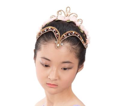 China from above & Tees Dance Helmet Girls Stage Ballet Performance Helmet Adult Female Variation of Raymonda's Ballet Diamond Fairy Helmet for sale