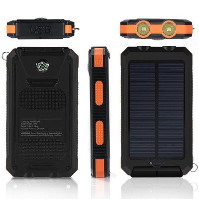 China Outdoor solar mobile power bank 20000mah solar power bank mobile phone charger power supply for sale