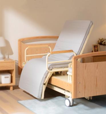 China Smart Home Convenient Multi Function Mobility Care Wooden Folding Electric Bed for sale