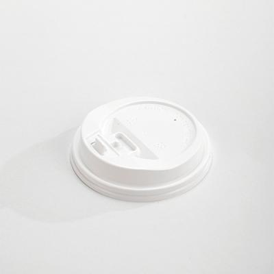 China Non Spill 90mm White Plastic Coffee Sip Lid Cover Clear Custom Color for Iced Cold Hot Drink Milk Tea Disposable To Go Takeaway Paper Cup for sale