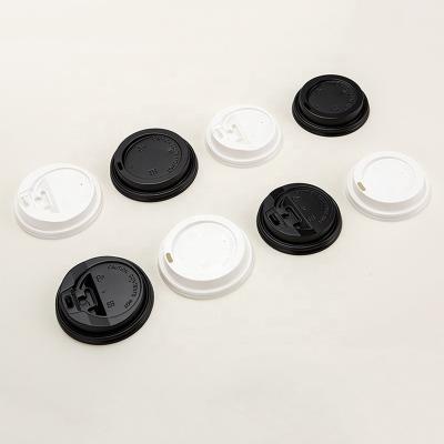 China Non Spill 80mm 90mm Plastic Coffee Sip Lid Cover Custom Color Manufacturer for Iced Hot Drink Milk Tea Disposable To Go Takeaway Paper Cup for sale