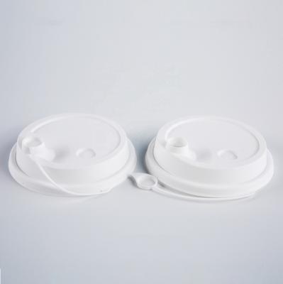 China Non Spill 90mm Plastic Conjoined Lid Cover White with Stopper Custom Color for Iced Cold Hot Drink Coffee Tea Disposable To Go Paper Cup for sale