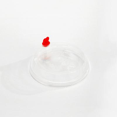 China Non Spill 90 95mm Non Spill Lid Cover with Heart Plug Clear Gloss Custom Color for Paper Plastic Disposable Coffee Hot Cold Ice Drink Cup for sale