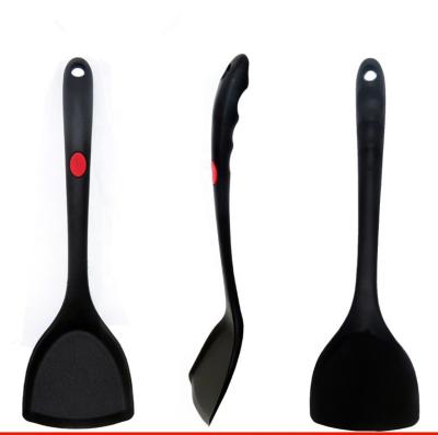 China Silicone Stocked Spatula, 600F Premium Silicone High Temperature Resistant Turner, Non-Stick Kitchen Frying Spatulas Cookware Set for sale