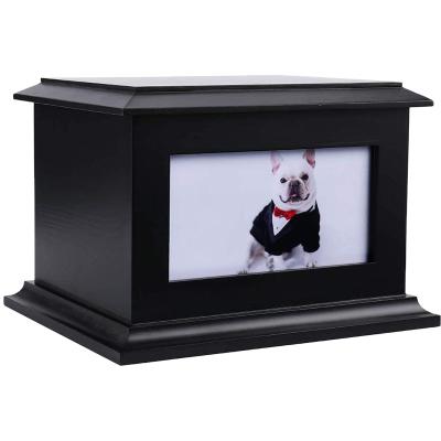 China Viable Wooden Pet Urns Bamboo Animals With Photo Frames Wooden Burial Retro Supplies Small Wooden Boxes Wooden Crafts for sale