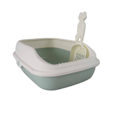 China High Quality Hot Selling Cat Toilet Plastic Box Viable Partially Enclosed Detachable Pet Product Large Space for sale