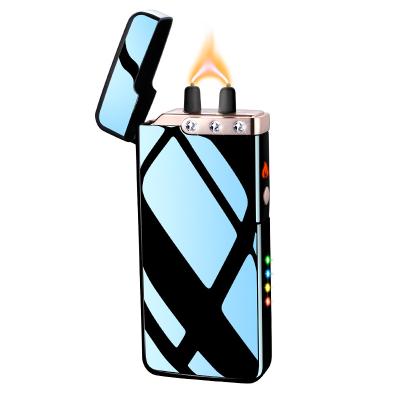 China Vintage Customized Lighters Wholesale For Men USB Windproof Metal Core Lighter Arc Lighter for sale