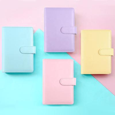 China Hot Hard Cover Amazon Sales Office Loose Leaf 6 Rings Limit Planner Leather Notebook A6 Cover Notebook Binder for sale