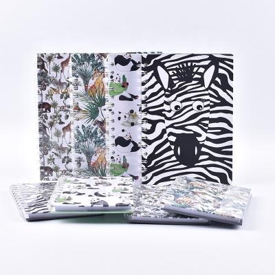 China Wholesale Design O Page Printed Cute Animal Yarn Lined Spiral Notebook Hardcover Book Journal Diary Paper Notebook for sale