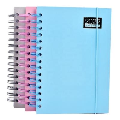 China Pastel Color on White Paper 2022 School Students Card Sublimation Cover Daily Planner Spiral Hard Notebook for sale