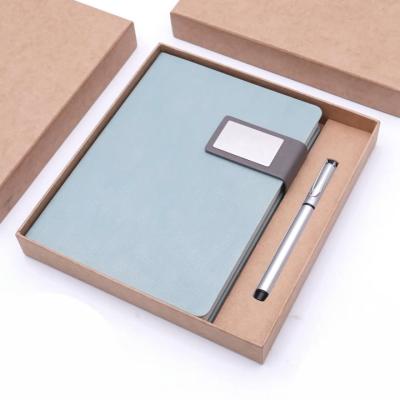 China 2021 Customized A5 PU Leather Hard Cover Notebook Dairy Eco-friendly Paper Notebook With Pen Holder for sale