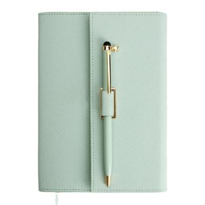 China 2020 Luxury Diary Wholesale Trifold Agenda PU Hardcover Notebook Suit Notebook With Pen for sale