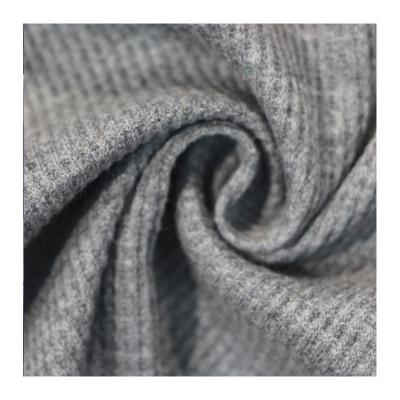 China 200 Gsm Weight Polyester Cotton T Shirt Weft Stretch Knitted Fabric 60% Cotton 40% Polyester Waffle Fabric for sale