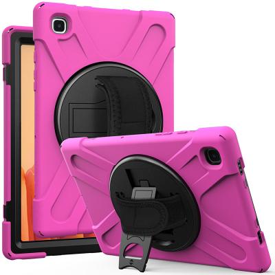 China Plastic Heavy Duty Rugged Tablet Case For Samsung Galaxy Tab A7 10.4 T500 T505 T507 Silicone Bumper Rotate Holder Hand Strap for sale