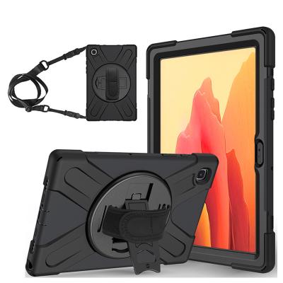 China 2020 Newest Plastic Rugged Cover With Hand Straps For Samsung Galaxy Tab A7 10.4 Inch T500/t505 Shockproof Protective Case for sale