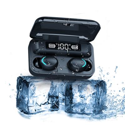 China Tooth 5.0 Headset Sports Earbuds Stereo Microphone Eco-friendly Genuine Earphone Blue Wireless Earphone With Charging Box for sale