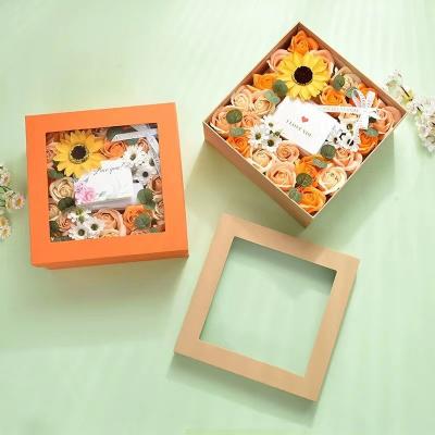 China Recyclable Custom Design Luxury Lipstick Cardboard Perfume Bottle Packaging Bag Rose Flower Gift Box Packaging Paper Boxes for sale