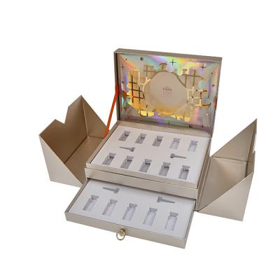 China Wholesale Premium Flip Drawer Cosmetics Gift Box Customized Recyclable With Light for sale