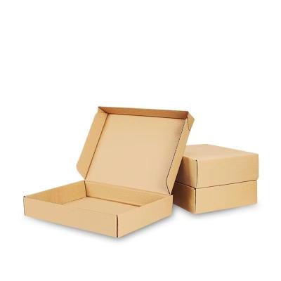 China Recycled Materials Wholesale Custom Printed Single Corrugated Small Folding Mailing Kraft Packaging Box for sale