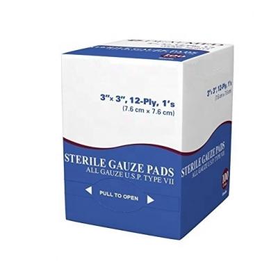 China Hospital Medical sterile gauze pad for wound and gauze sponge wound dressing for sale