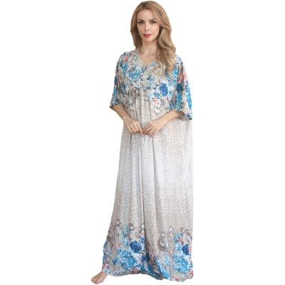 China Wholesale Moroccan Arab Muslim Women's Clothing Dubai Long Robe Dress L-3XL Moroccan Islamic Maxi Dress for sale