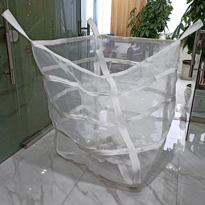 China ANTI-STATIC Super Jumbo Bulk Firewood Bag PP Big Bulk Ton Bag Packing Bag PP FIBC Mesh Bag for sale