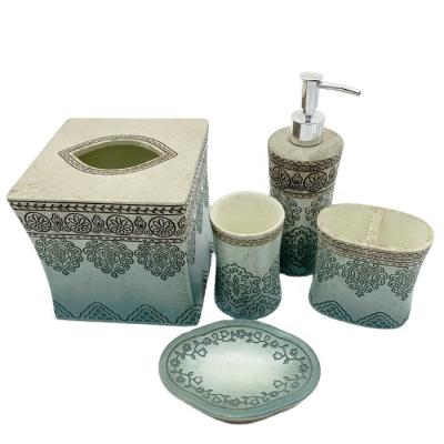 China Viable Unique Design 5 Pieces Bathroom Accessories Luxury Bathroom Set For Sale for sale