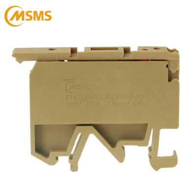 China SAK M3 STK-2.5RD/X Screw Fuse Terminal Block 58.5*8*43.5mm for sale