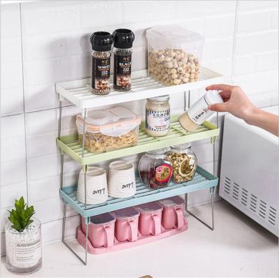 China Sustainable Shelf Kitchen Microwave Oven Shelf Bathroom Storage Kitchen Shelves Rack for sale