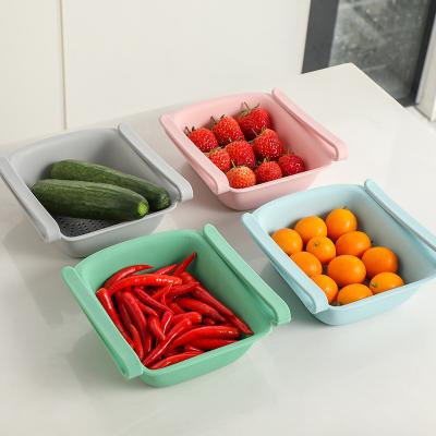 China Freshness Keeping Refrigerator Storage Shelf Kitchen Storage Box Makeup Organizer Food Storage Container for sale