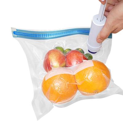 China Disposable Food Vacuum Zipper Bags Transparent Foodsaver Food Vacuum Bag For Rice And Bean for sale