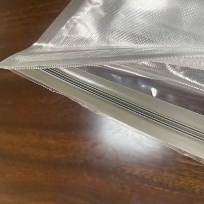 China Waterproof Plastic Zipper For Cokies Stand Up Plastic Zip Lock Pockets For Food Packaging Zipper Bags for sale