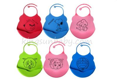 China Baby Care Products Soft Cute Baby Silicone Bib Harmless To Baby Skin  ROHS for sale