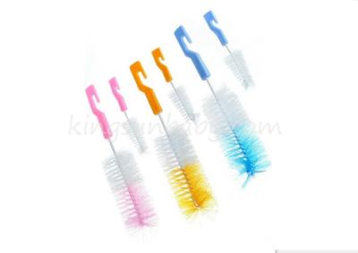 China Nylon Material Baby Bottle Brush Set Nipple Small Cleaning Brushes Durable for sale