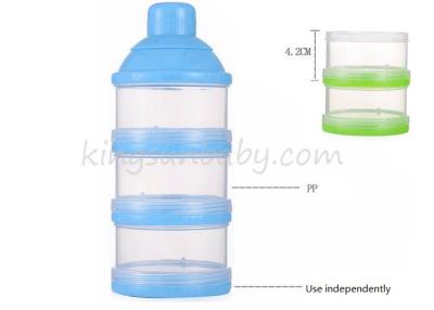 China 3 Compartments Flexible Baby Milk Powder Dispenser Container Convenient BPA Free for sale