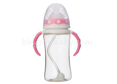 China 300ML Lead Free PPSU Baby Bottle 300ML With Colorful Food Grade PP Material Handle for sale