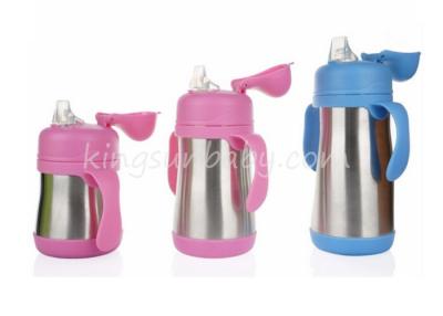 China Straw Lid Insulated Stainless Steel Water Bottle For Kids Red / Blue Color for sale