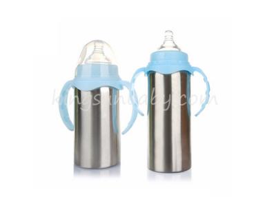 China Straight Shape  Baby Training Stainless Steel Baby Bottle With Standard Neck for sale