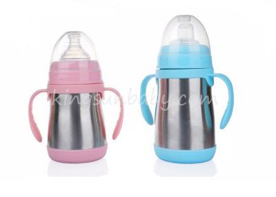 China Wide Mouth Stainless Steel Baby Bottle 180ml / 240ml Insulated Size Optional for sale