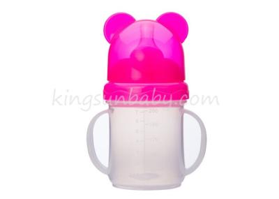 China Animal Cover Toddler Sippy Cups Non Spill Cup Transparent Heat Transfer Printing for sale