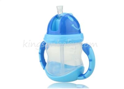 China Eco-Friendly Safe PP Baby Training Cup Drink Straw Bottle with Hanle for sale