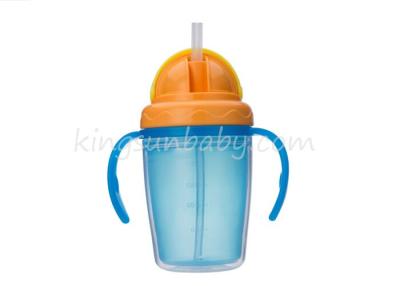 China Wide Neck Straw Baby Training Cup  , Double Protection Leak-Proof Bottle 230ml for sale