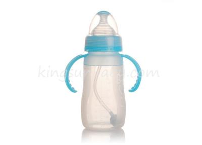 China Food Grade LSR Nipple Bpa Free Water Bottles For Kids 8 Ounce Anti Scald Straight for sale